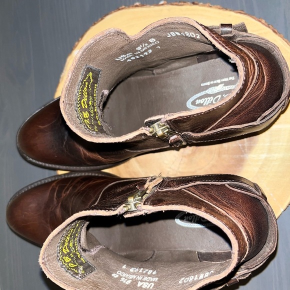 JB Dillon Sonora Leather Western Ankle Boots - Picture 8 of 9